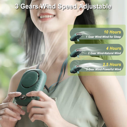 Portable Mini Fan Waist Clip Fan Rechargeable Hanging Neck Fan Outdoor Camping Waist Fan USB Small Cooling Pocket Fan for Travel
